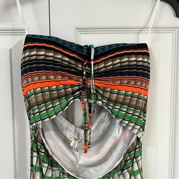 THE SANG MultiColor Brallete Style Tube Top With Pull String Front Bodycon Dress - Picture 6 of 12